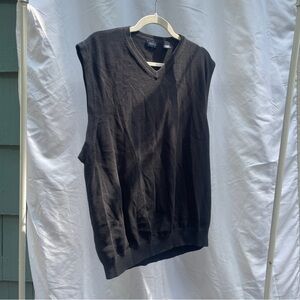 Black cotton sweater vest